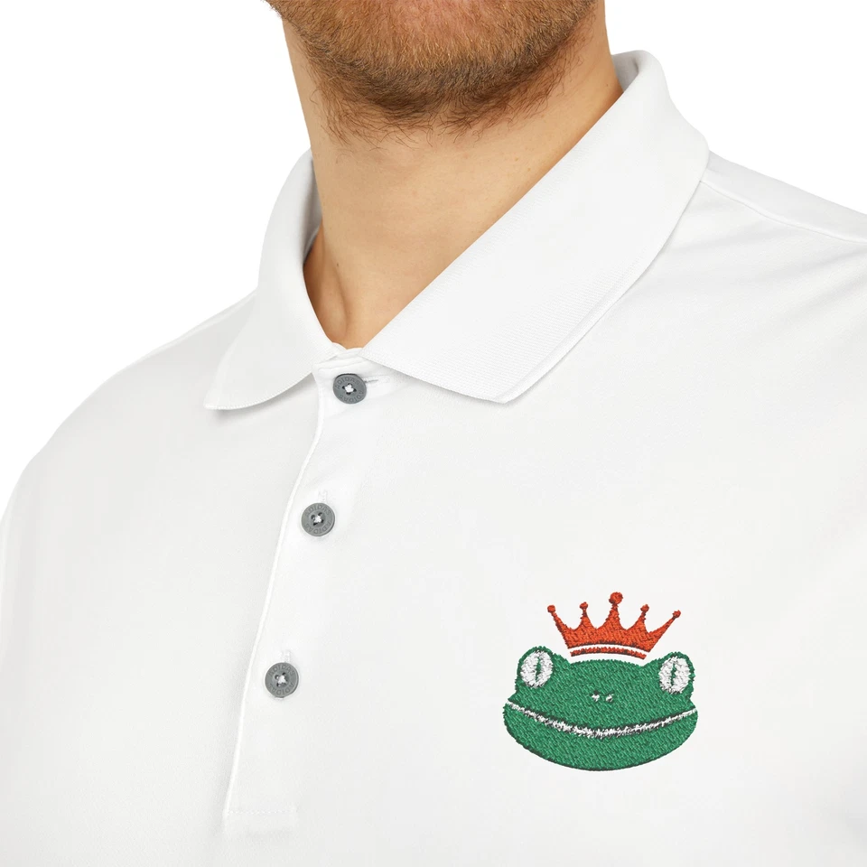 Fun Frog Graphic Performance Polo, Casual Wear, Sports, Gift for Him, Summer - Image 7