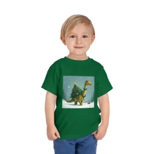 Christmas Brachiosaurus Toddler Dino Shirt, Holiday Kids Tee, Christmas Spirit