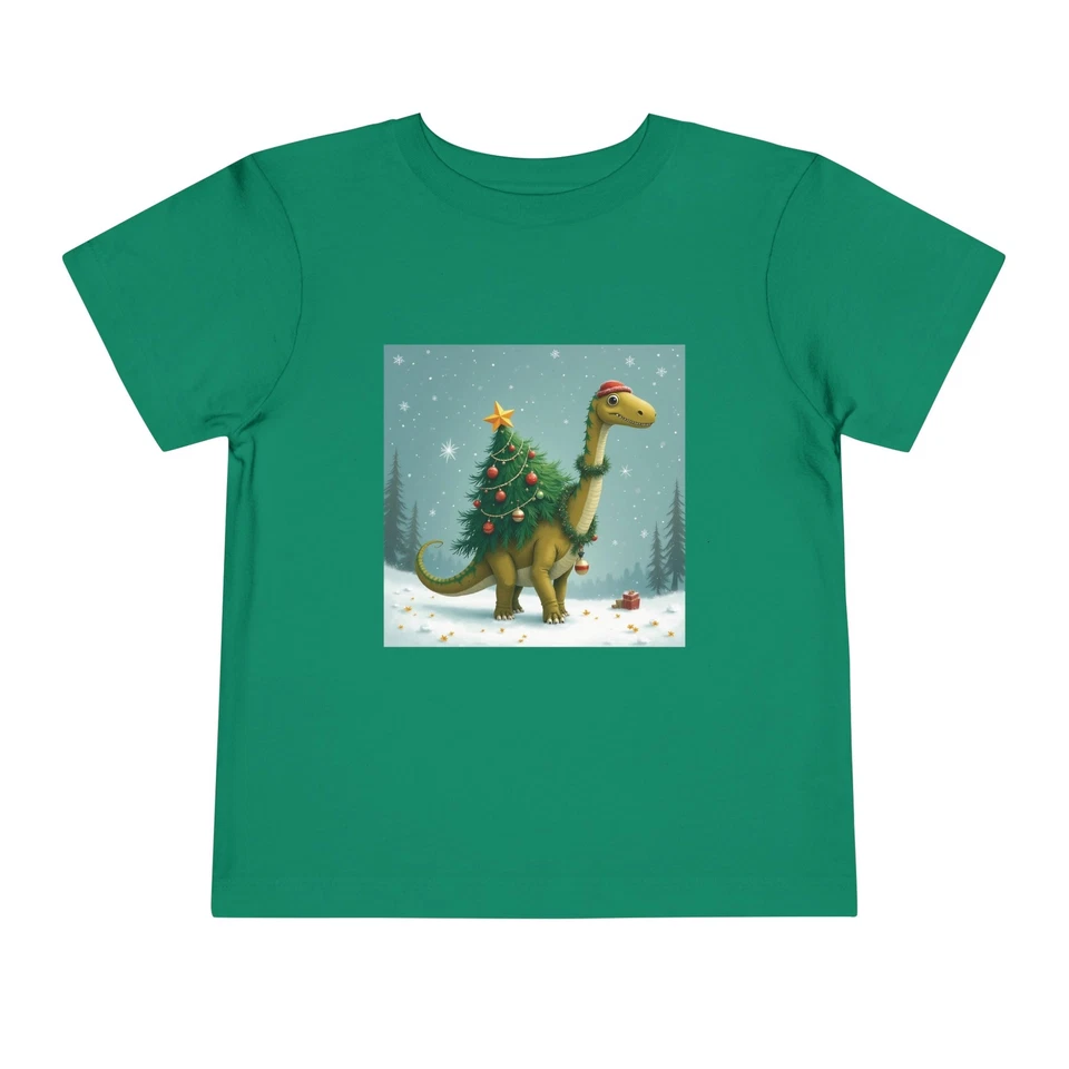 Christmas Brachiosaurus Toddler Dino Shirt, Holiday Kids Tee, Christmas Spirit - Image 8