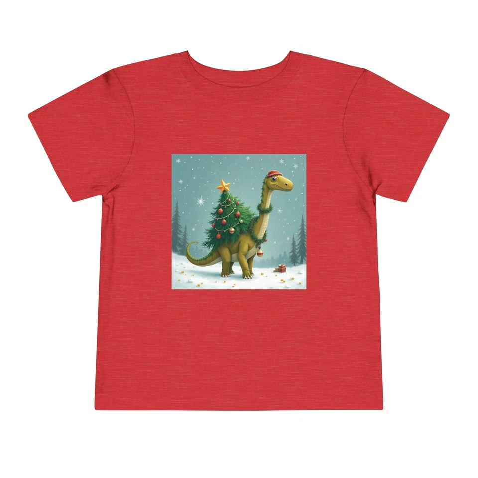 Christmas Brachiosaurus Toddler Dino Shirt, Holiday Kids Tee, Christmas Spirit - Image 9