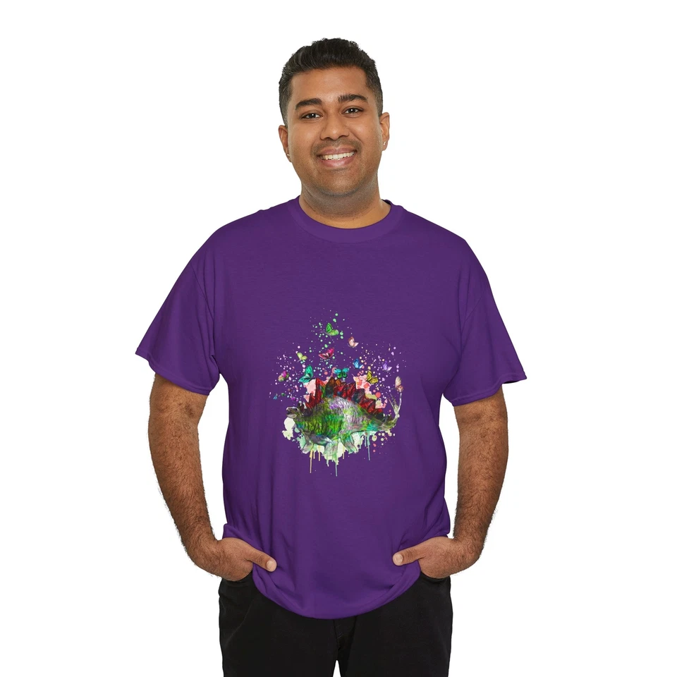 Stegosaurus Tee, Dinosaur Shirt, Butterfly T-Shirt, Prehistoric Top, Animal - Image 20