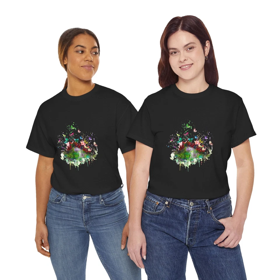 Stegosaurus Tee, Dinosaur Shirt, Butterfly T-Shirt, Prehistoric Top, Animal - Image 15