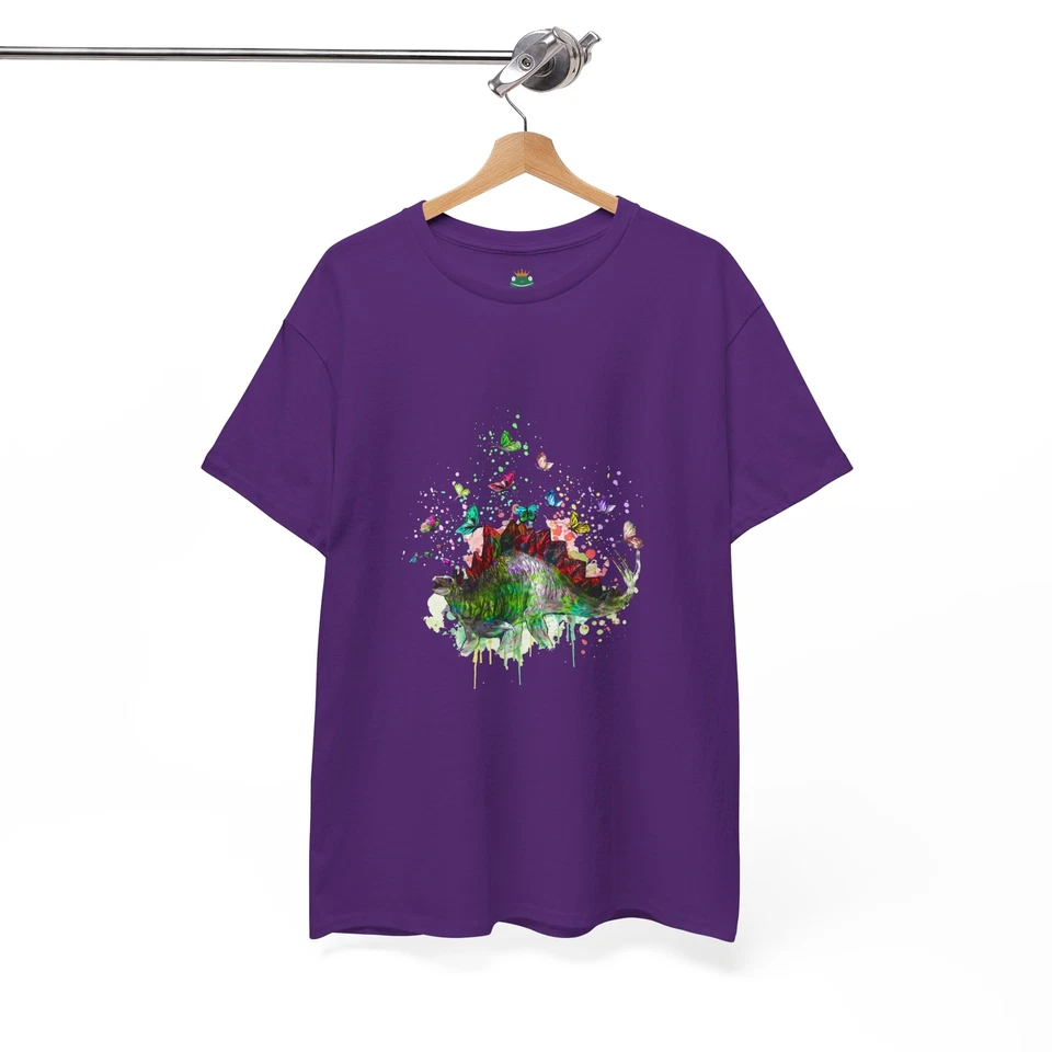 Stegosaurus Tee, Dinosaur Shirt, Butterfly T-Shirt, Prehistoric Top, Animal - Image 23