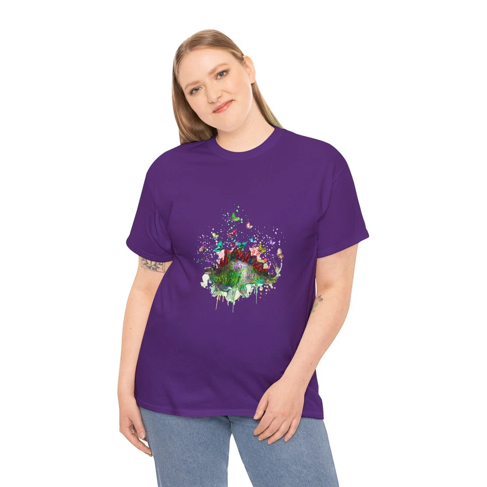 Stegosaurus Tee, Dinosaur Shirt, Butterfly T-Shirt, Prehistoric Top, Animal - Image 19